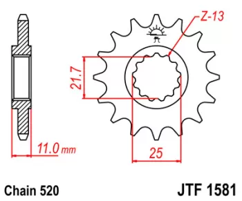 Звезда передняя JT SPROCKETS JTF1581.16 (5478)