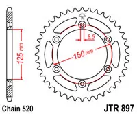 Зірка задня JT SPROCKETS JTR897.48 (5869)