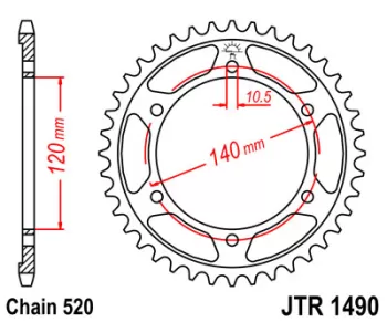 Зірка задня JT SPROCKETS JTR1490.42 (5798)