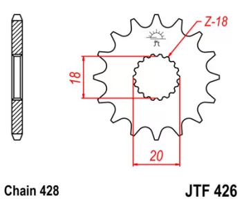 Звезда передняя JT SPROCKETS JTF426.14 (5688)