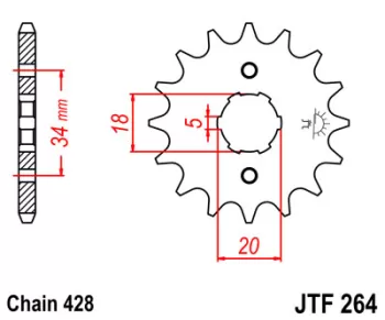 Зірка передня JT SPROCKETS JTF264.17 (5559)