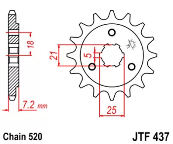 Звезда передняя JT SPROCKETS JTF437.16 (5660)