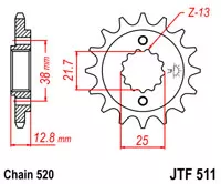 Зірка передня JT SPROCKETS JTF511.15 (5758)
