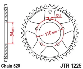 Зірка задня JT Sprockets JTR1225.40 (66227)