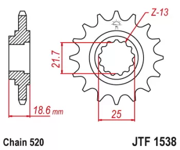 Звезда передняя JT Sprockets JTF1538.15RB (32308)