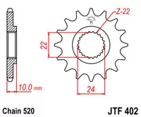Звезда передняя JT Sprockets JTF402.16RB (32306)