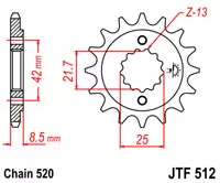 Зірка передня JT Sprockets JTF512.15RB (32305)