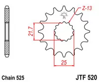 Звезда передняя JT Sprockets JTF333.16RB (32299)
