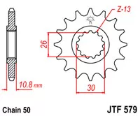Звезда передняя JT Sprockets JTF579.17RB (32304)