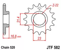 Звезда передняя JT Sprockets JTF582.16RB (32316)