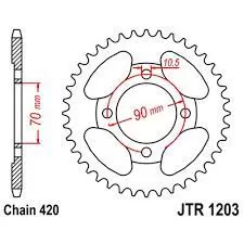 Зірка задня JT SPROCKETS JTR1203.42 (41150)