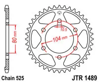 Звезда задняя JT Sprockets JTR1489.44 (32290)