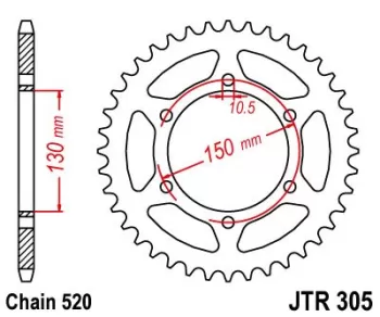 Зірка задня JT Sprockets JTR305.46 (32238)