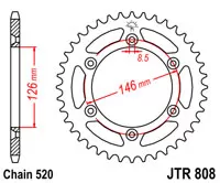 Зірка задня JT SPROCKETS JTR808.47SC (42841)