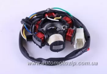 Honda DIO AF18-27/Tact 24 - Статор (якорь) генератора (5+1) TATA AGRO-MOTO (40196)