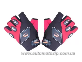 Мотоперчатки YM001-15 (короткі) червоні (size L) TATA AGRO-MOTO (40870)