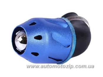 125-150CC4T - Фільтр нулевий (Пуля) синій 42мм, 90 град. TATA AGRO-MOTO (41030)