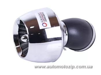 Фильтр нулевой (Turbo) хром. 38мм, 45 град. TATA AGRO-MOTO (41059)