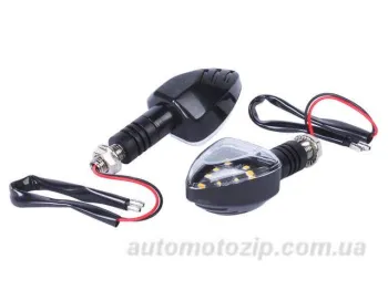 Enduro/Kross - Покажчик повороту діодний Black (універсальний) к-кт 2шт. (YBX) (84649)